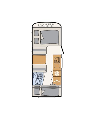 Dethleffs Camper 500 QSK - Grundriss